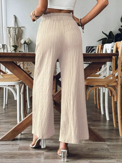 Frilled Wide Leg Trousers