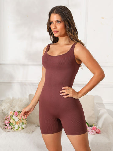 All Day Snatch Ribbed Romper – Sleek, Stretchy & Sculpting