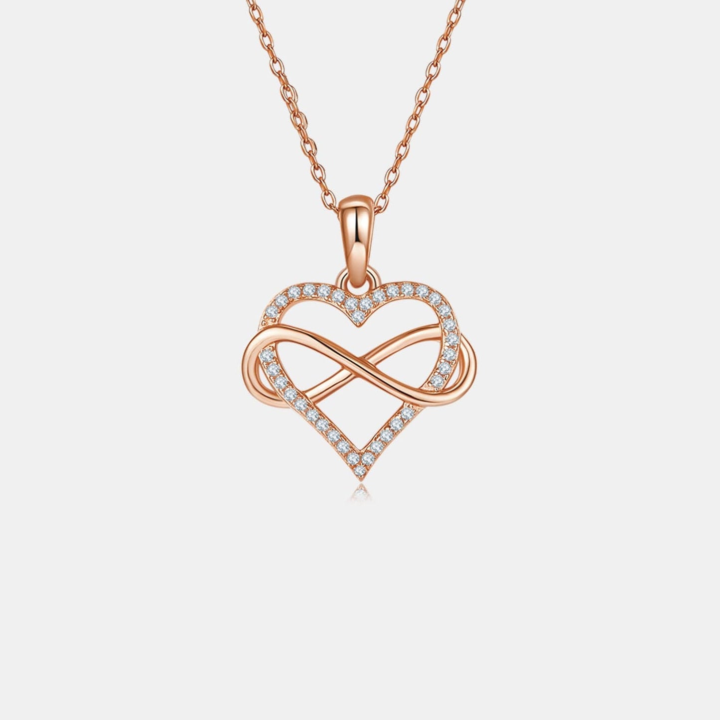 Moissanite 925 Sterling Silver Heart Shape Necklace.