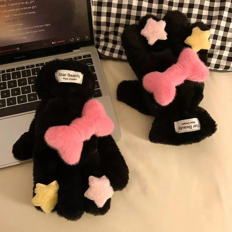Star Plush Winter Gloves Simply Love