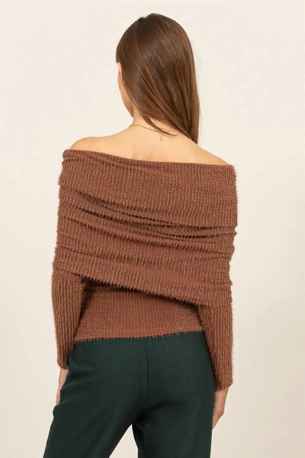 Hyfve fuzzy off-shoulder top - Love Salve 
