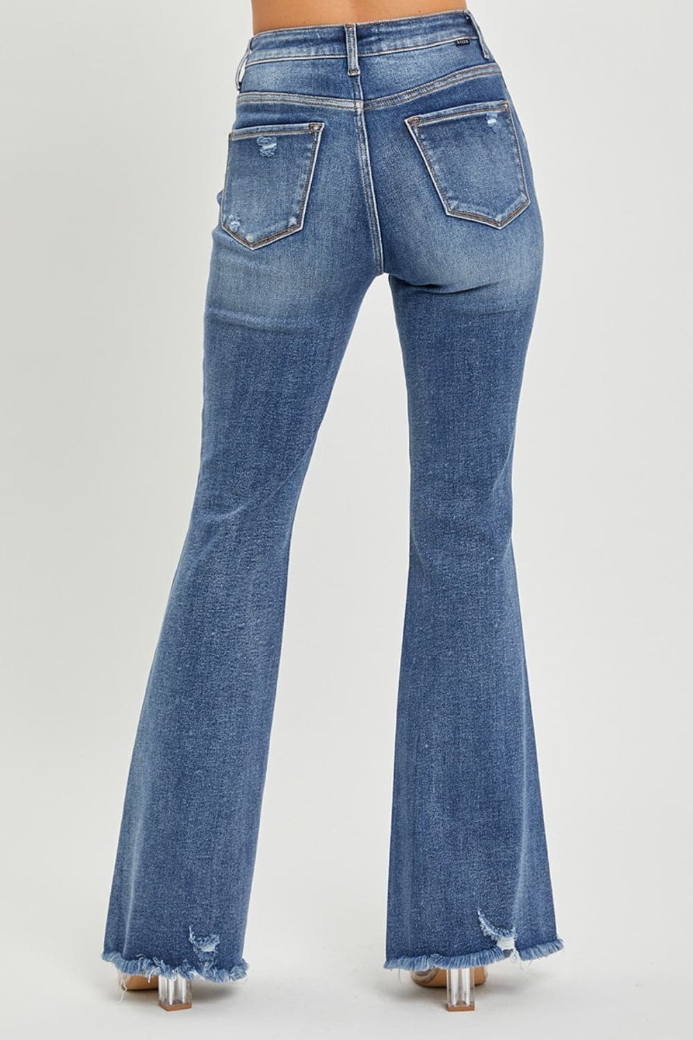 RISEN High Waist Distressed Fare Jeans.