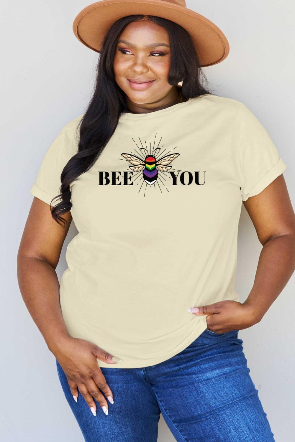 Simply Love Full Size BEE YOU Graphic T-Shirt.