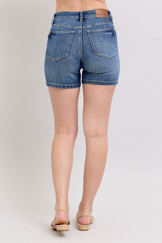 Judy Blue Full Size High Waist Denim Shorts Plus Size Coco’s Tee Boutique