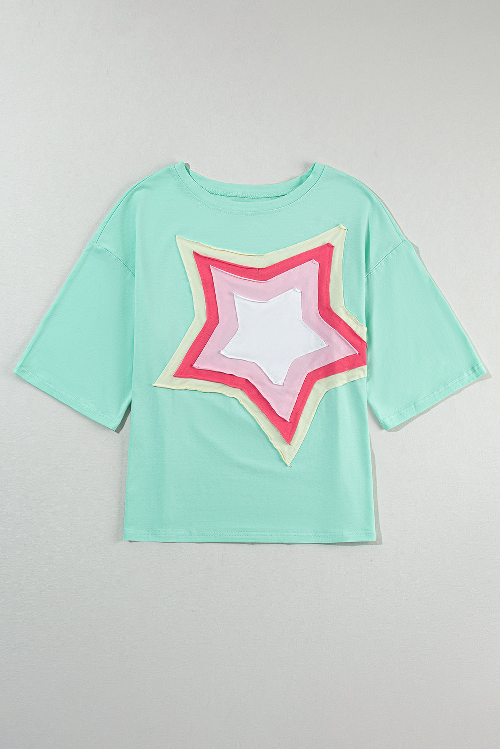 Starry nights colorblock oversized tee in moonlight jade