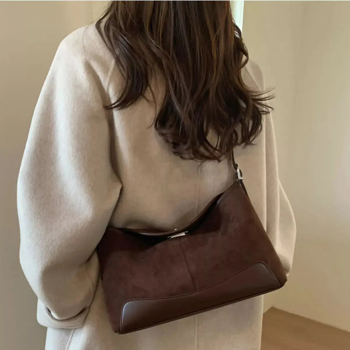 Suede Crossbody Bag with Adjustable Strap Simply Love