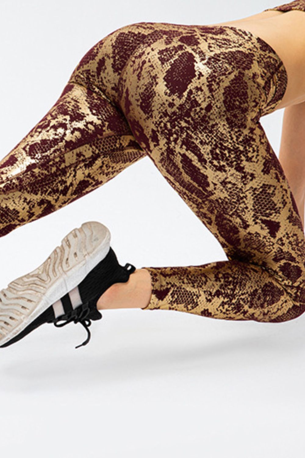 Sleek Savage | Animal Print Wide Waistband Sports Leggings