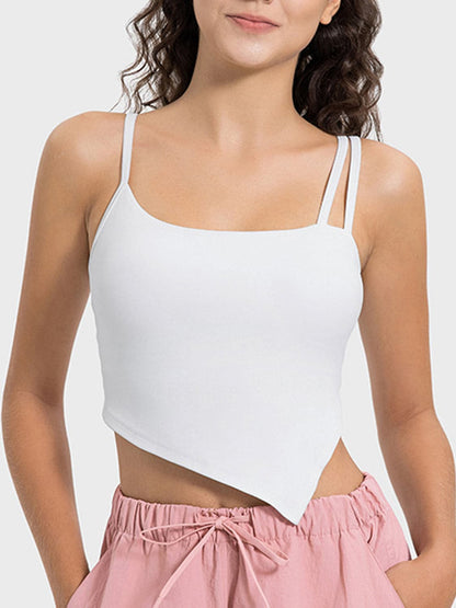 Slit Asymmetrical Neck Active Cami.