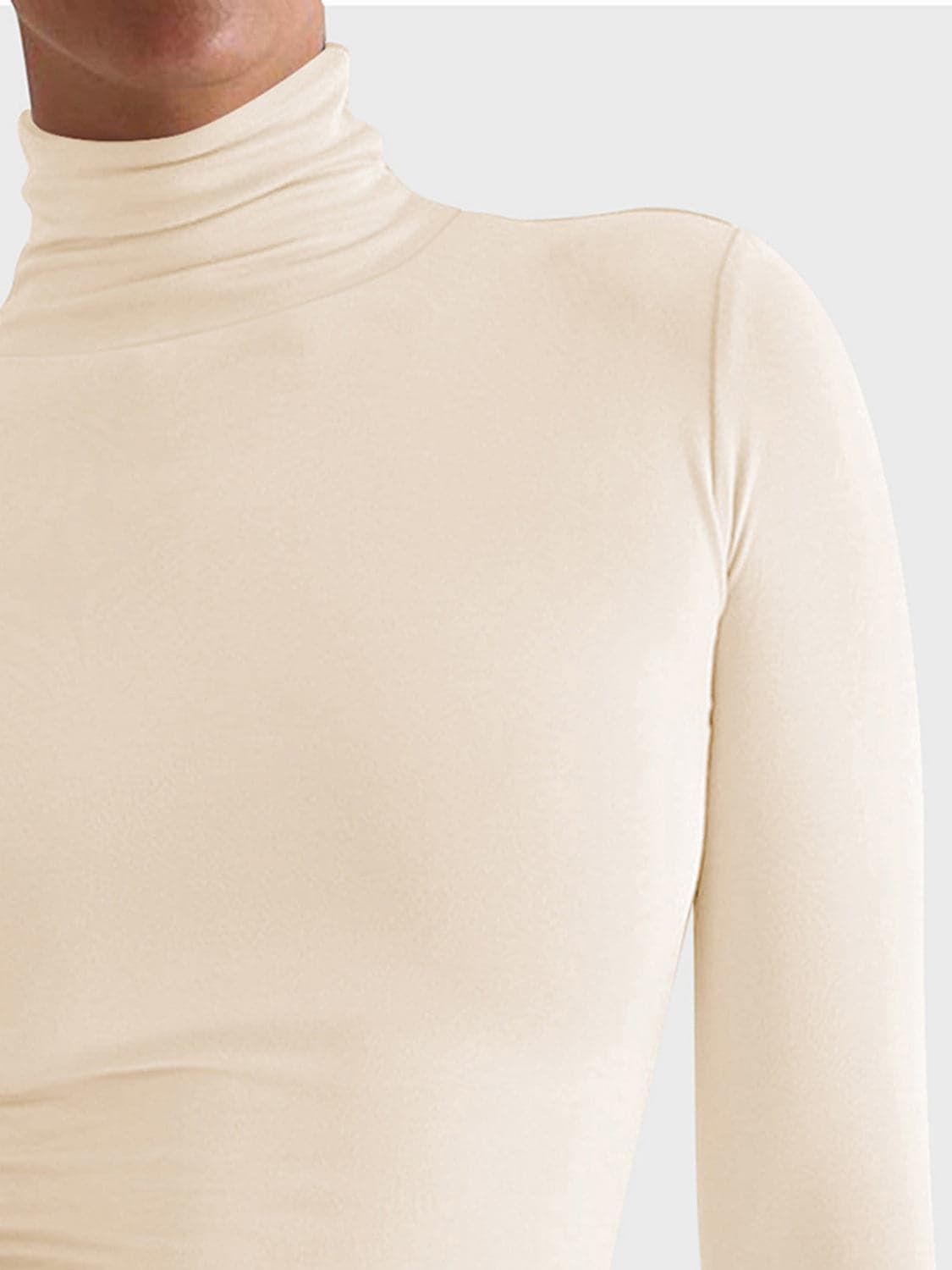 Turtleneck Long Sleeve T-Shirt.