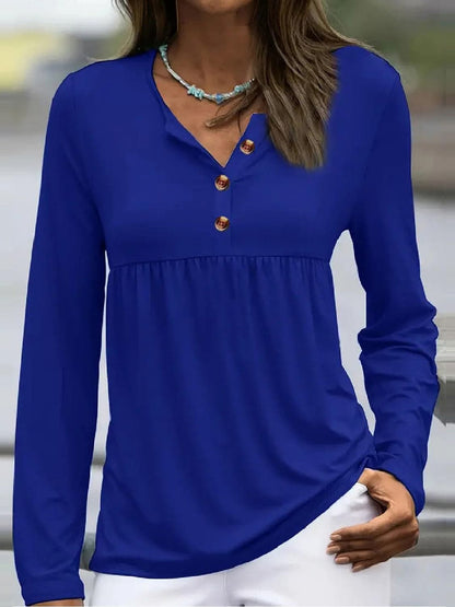 Chic button-down long sleeve tee