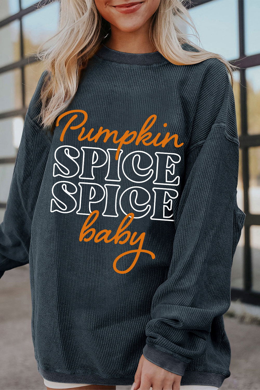 Cozy pumpkin spice baby sweatshirt