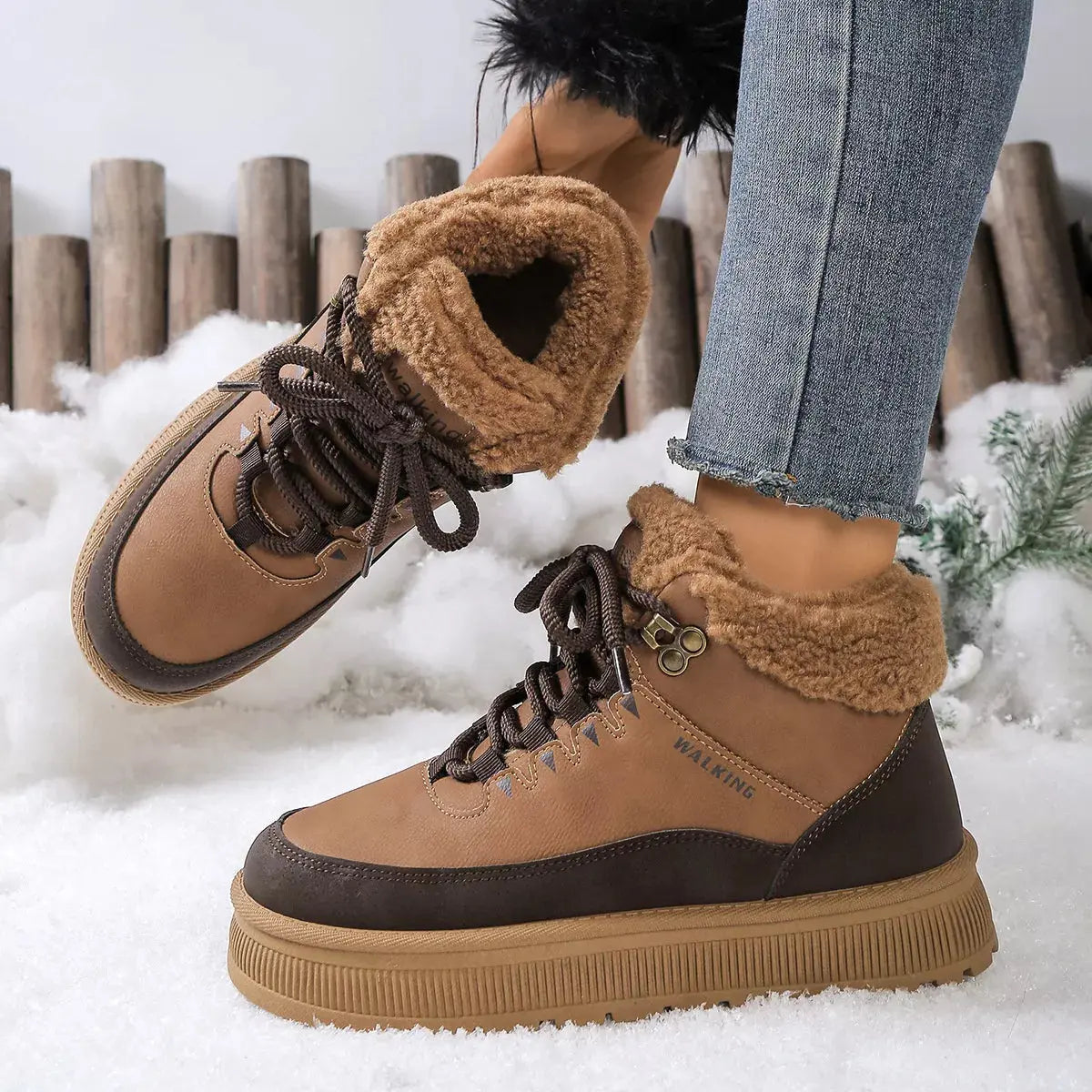 Fur-Lined Ankle Boots Simply Love