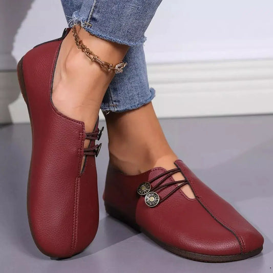 Casual Button Detail Slip-Ons Simply Love