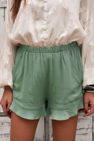 Elastic Waist Shorts with Pockets - Love Salve