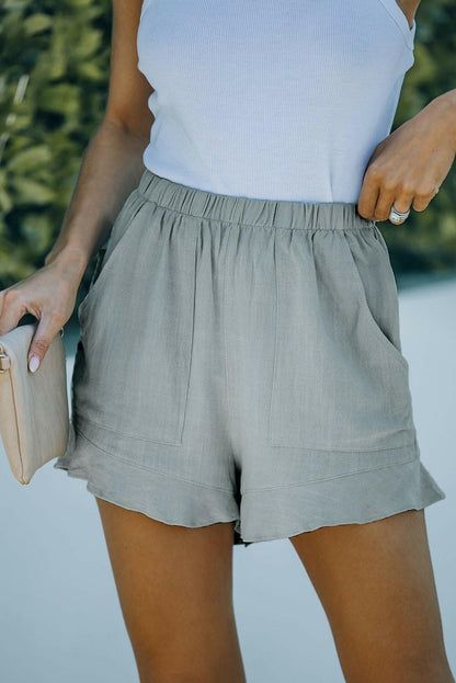 Elastic Waist Shorts with Pockets - Love Salve