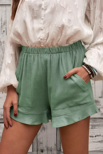 Elastic Waist Shorts with Pockets - Love Salve