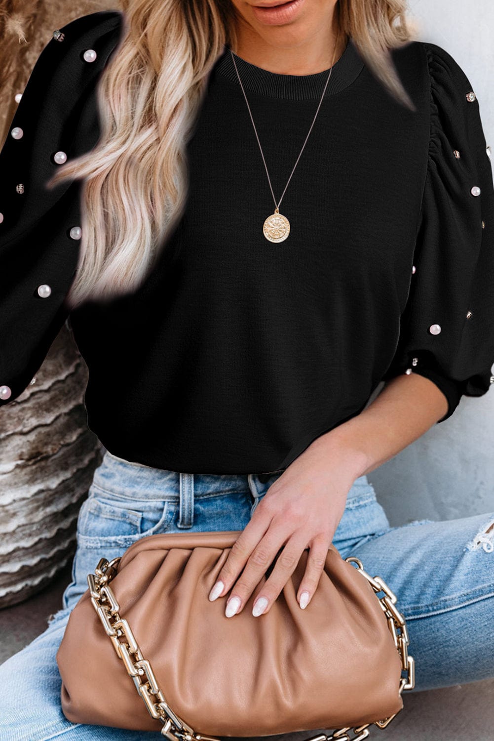 Everyday Pearl Embellished Top