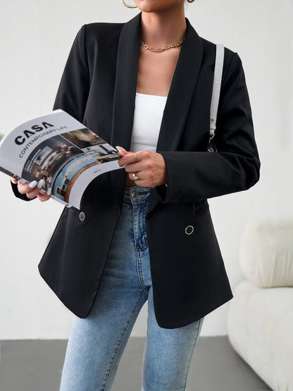 Elegant Commuter Double - Breasted Ladies Suit Jacket - Love Salve