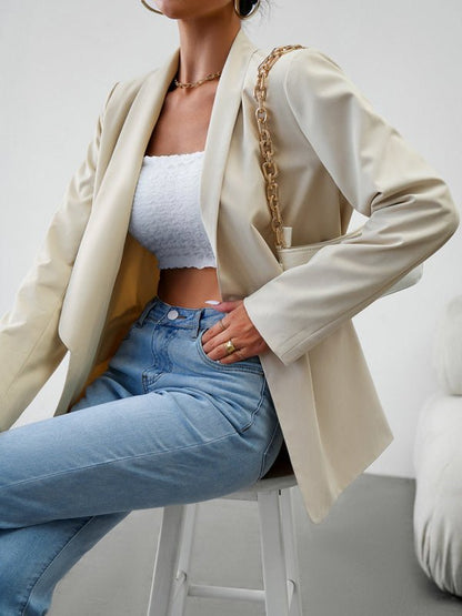 Elegant Commuter Double - Breasted Ladies Suit Jacket - Love Salve