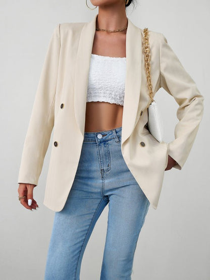 Elegant Commuter Double - Breasted Ladies Suit Jacket - Love Salve