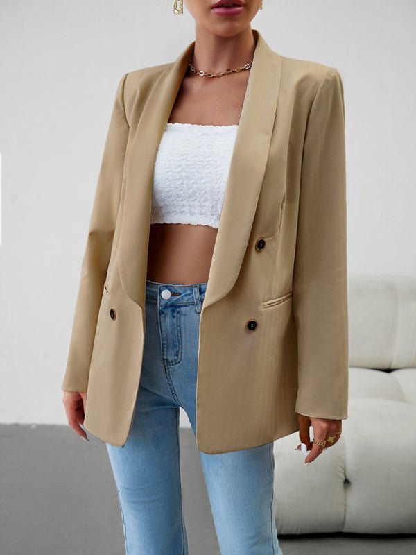 Elegant Commuter Double - Breasted Ladies Suit Jacket - Love Salve