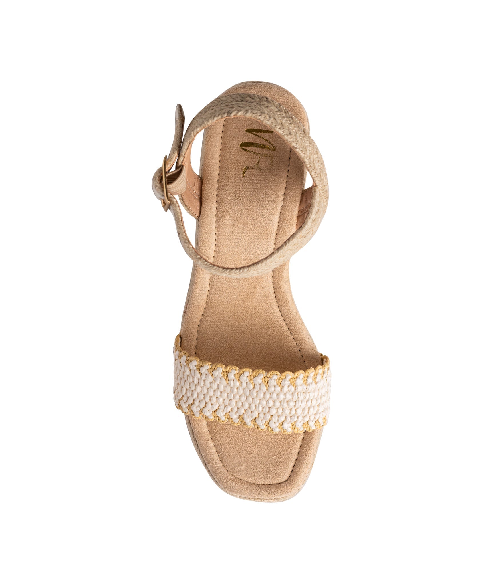 Elise Platform Sandals Off White Ankle Strap 3.5 Inch Heel Naughty Monkey