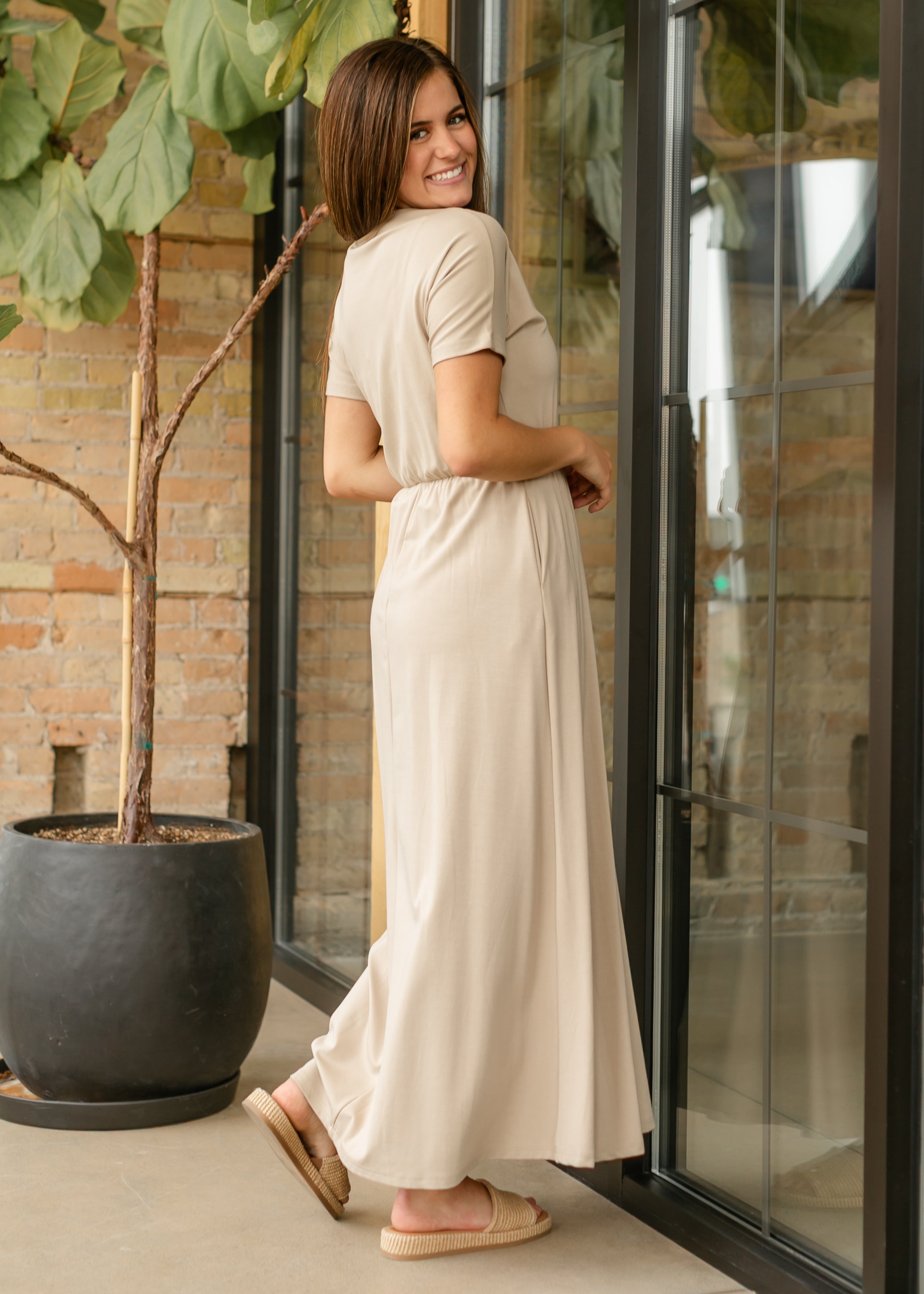 Ella Cinched Waist Maxi Dress Inherit Co.