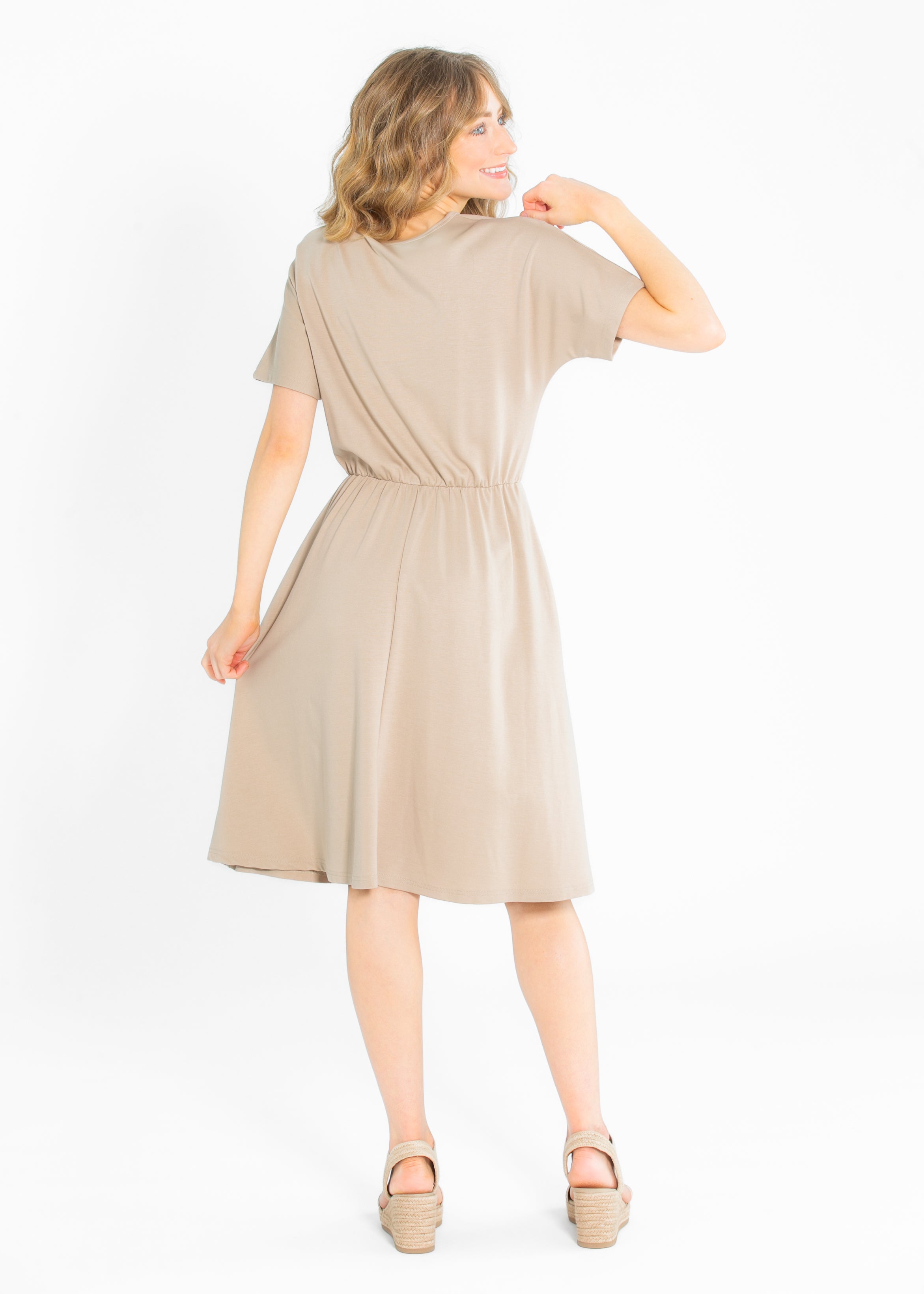 Ella Cinched Waist Midi Dress Inherit Co.