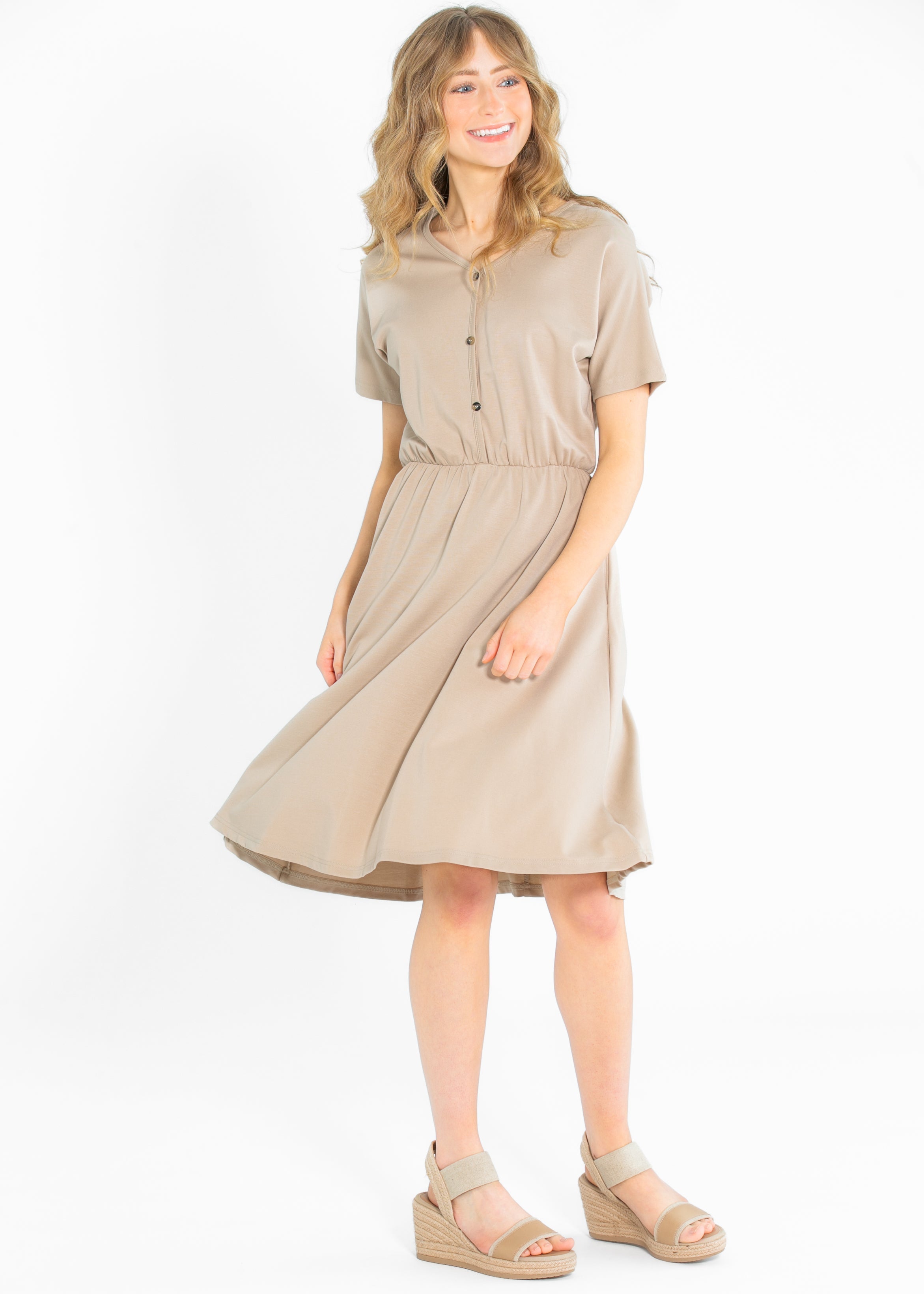 Ella Cinched Waist Midi Dress Inherit Co.
