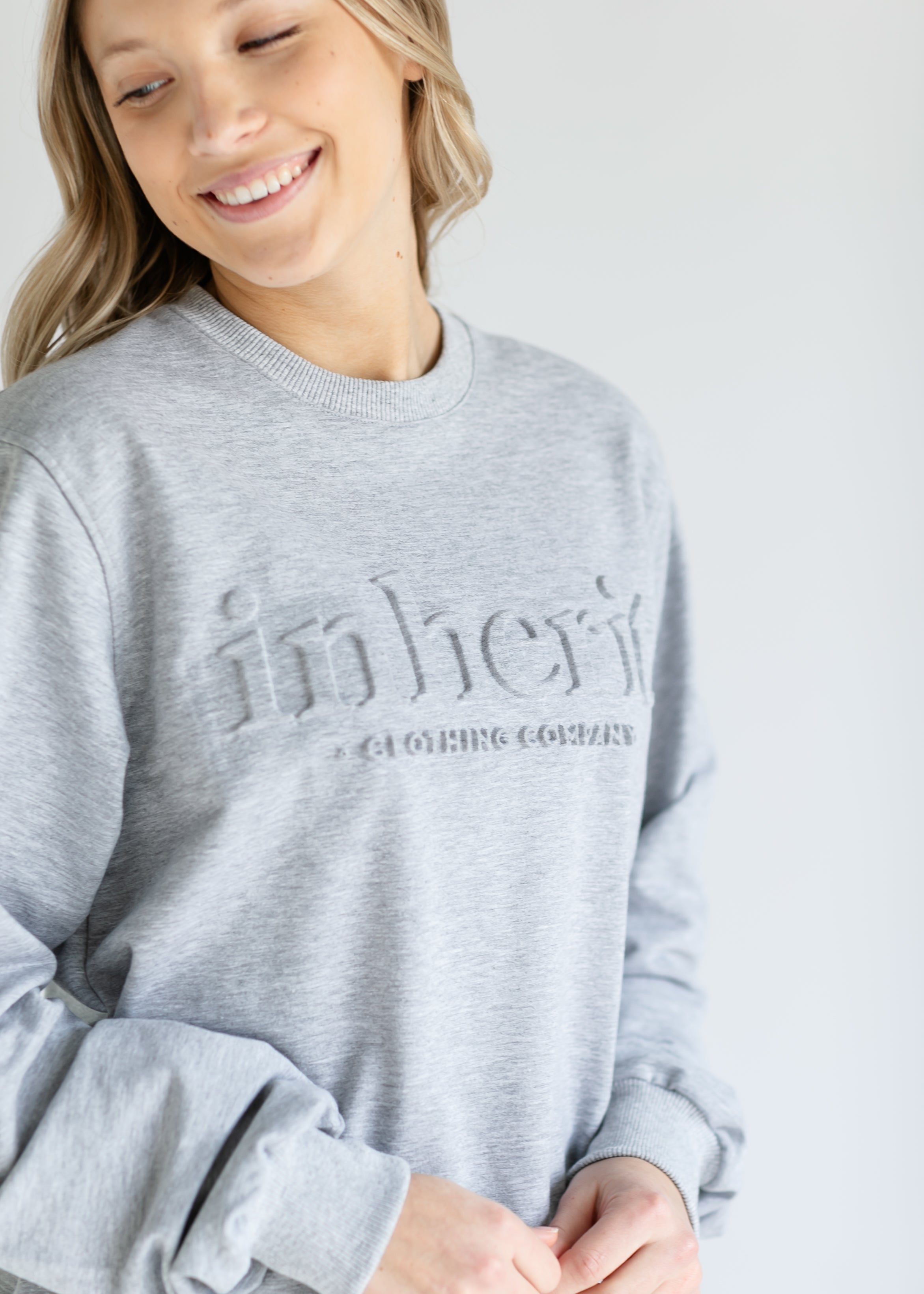 Embossed Inherit Logo Crewneck Sweatshirt Inherit Co.