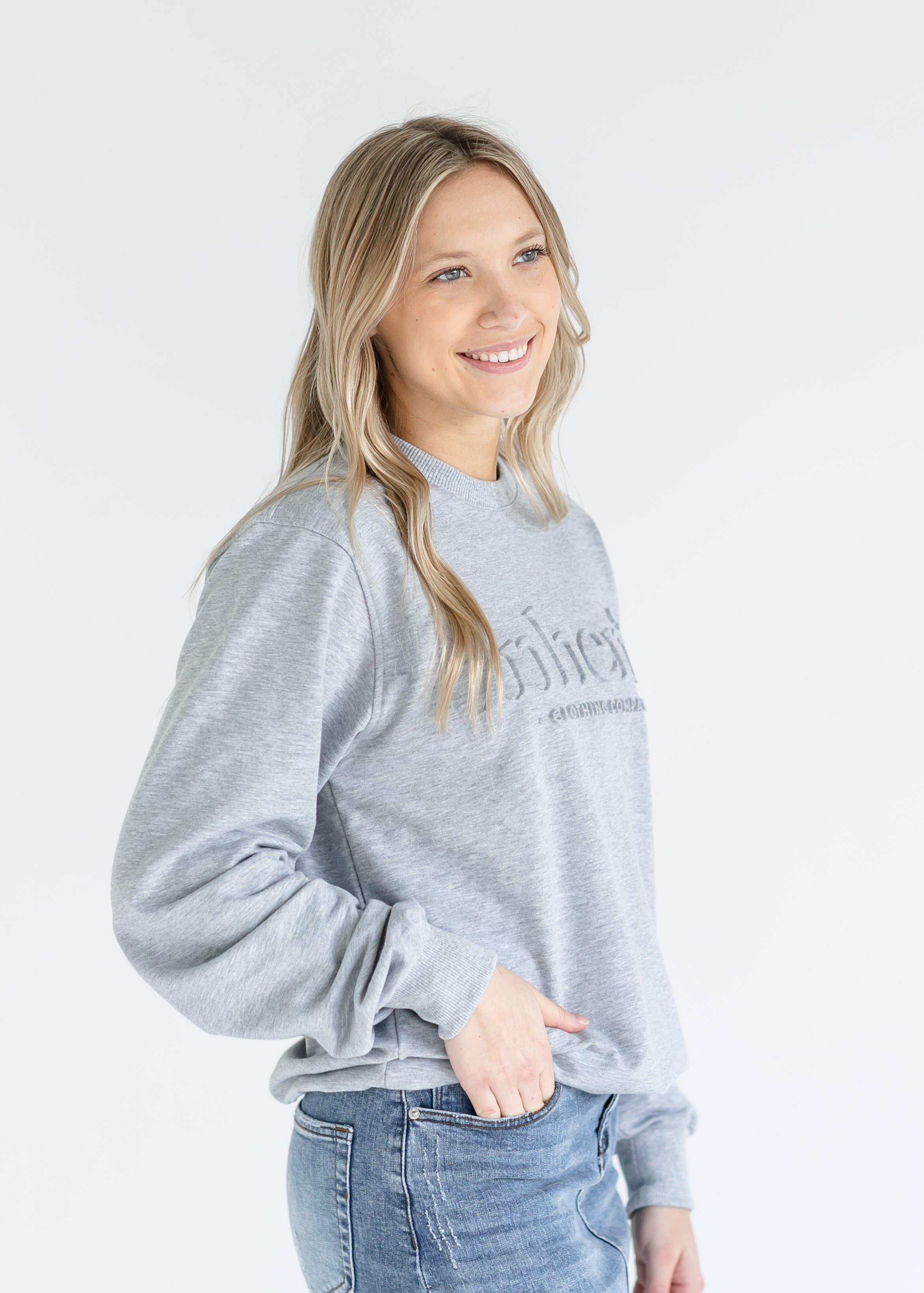 Embossed Inherit Logo Crewneck Sweatshirt Inherit Co.