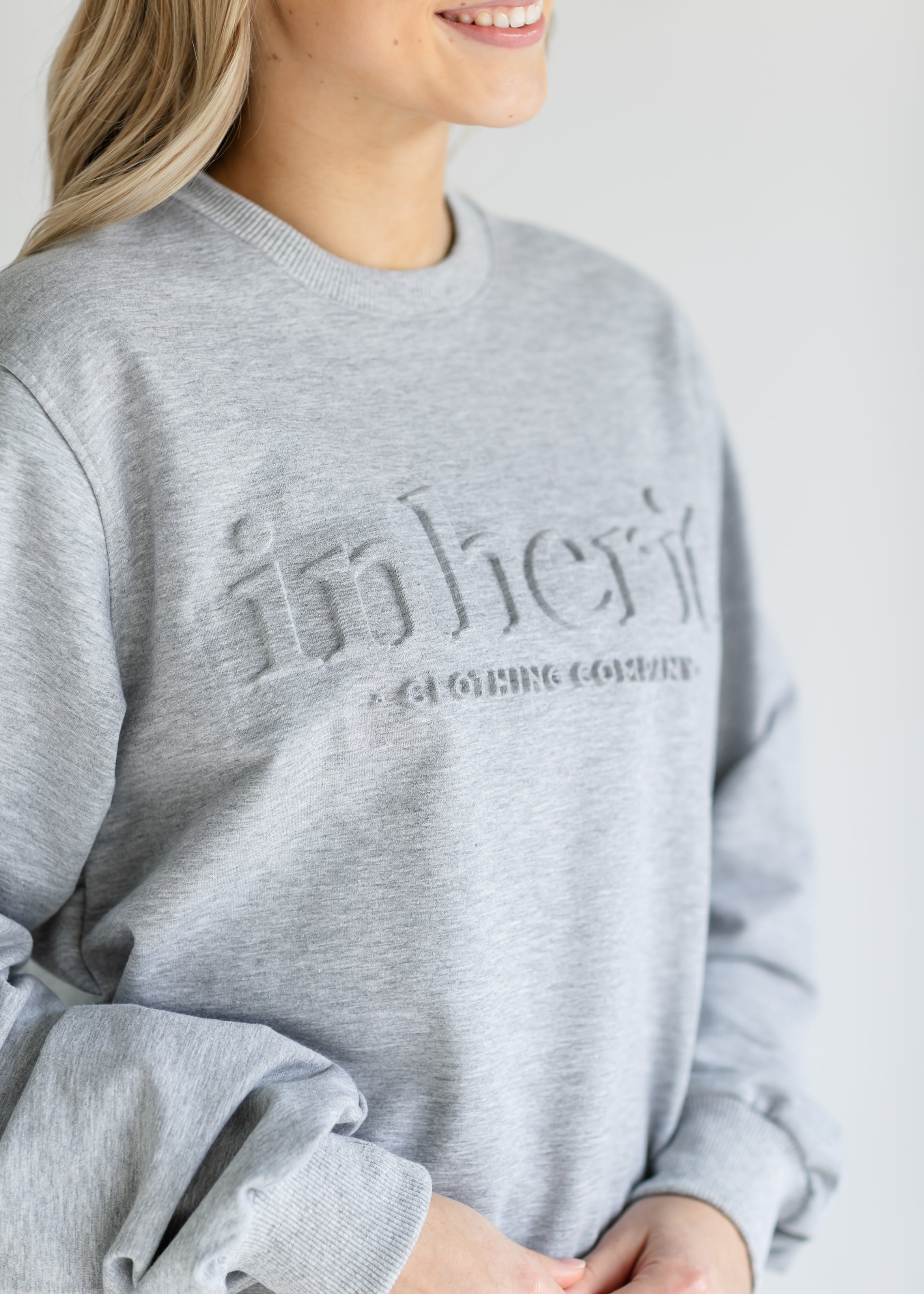 Embossed Inherit Logo Crewneck Sweatshirt Inherit Co.