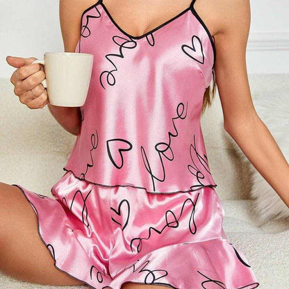 Breathable European and American Style Pajama Sets for Women - Love Salve 