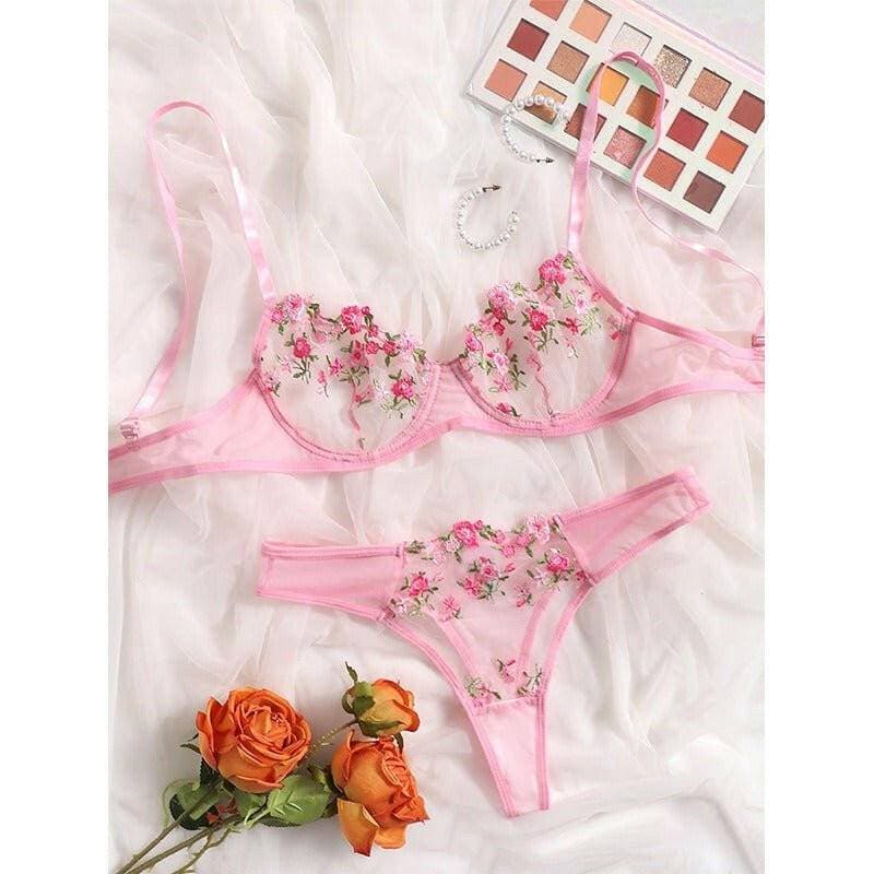 Seductive Mesh Lace Lingerie Set with Flattering Design for Women - Love Salve 