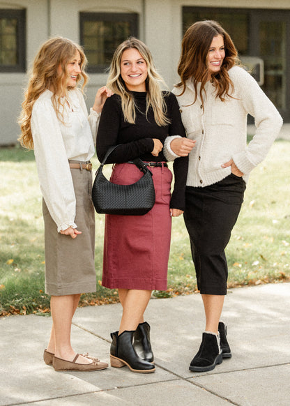Erica Cotton Twill Midi Skirt Inherit Co.
