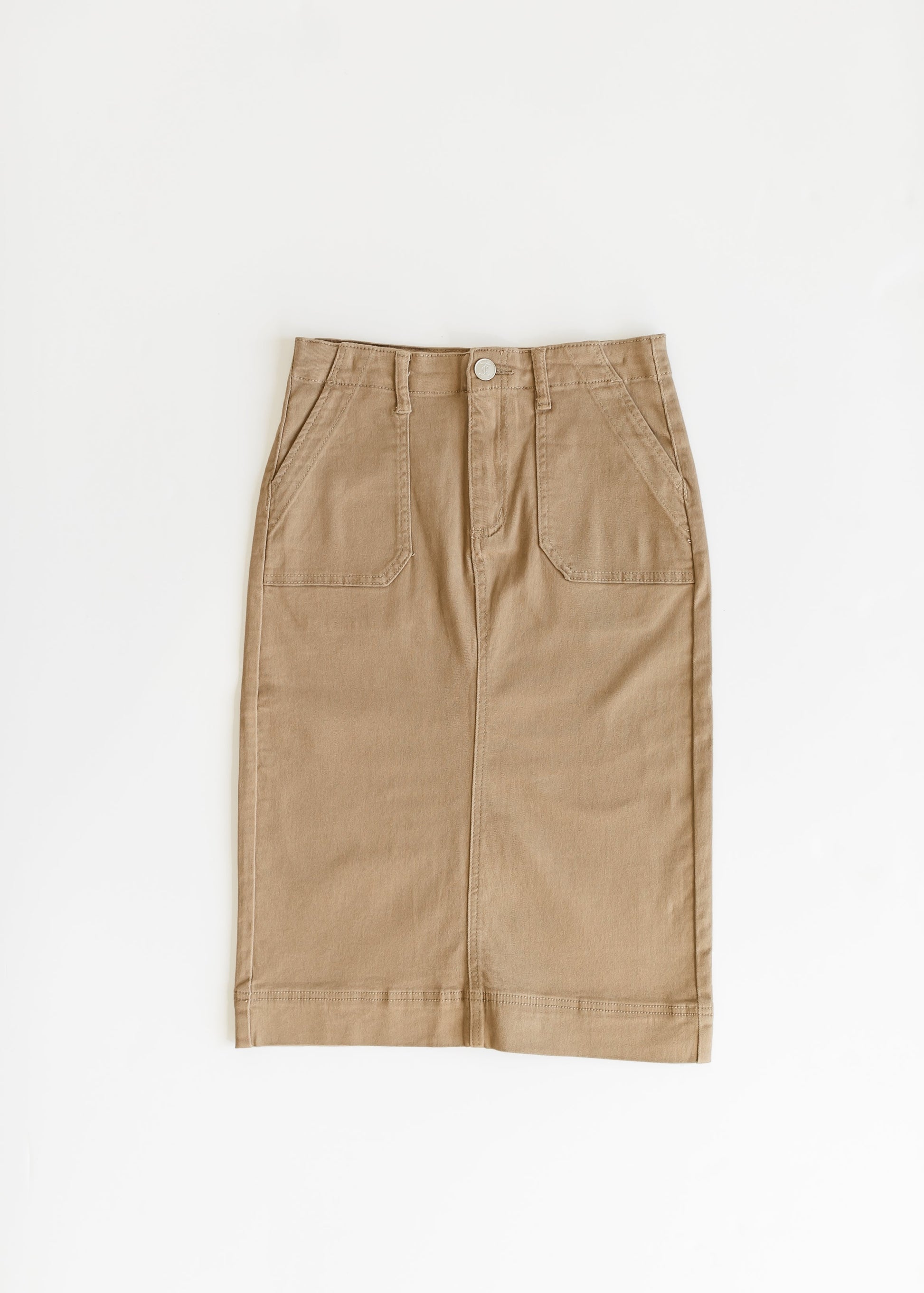 Erica Cotton Twill Midi Skirt Inherit Co.