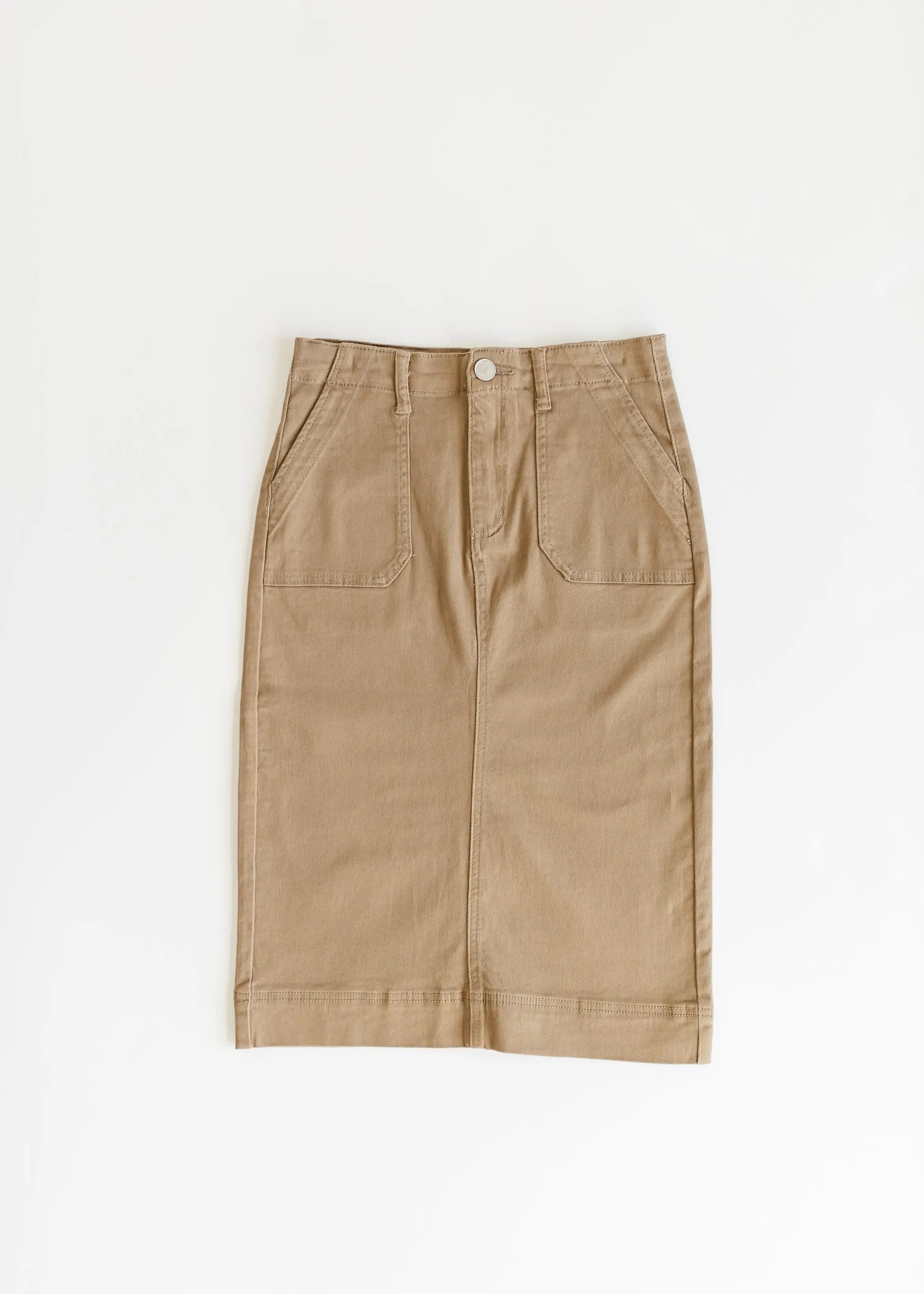 Erica Cotton Twill Midi Skirt Inherit Co.