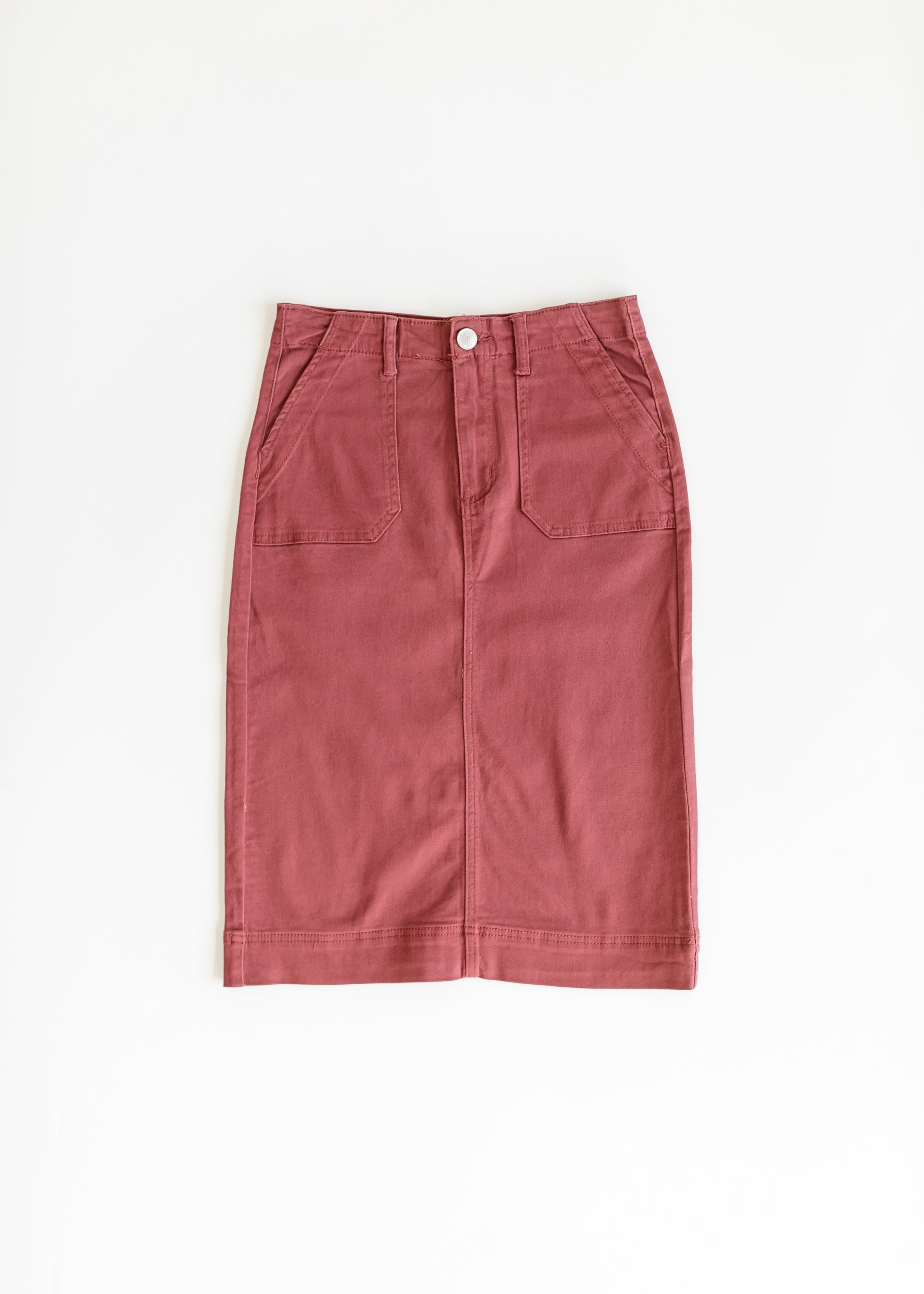 Erica Cotton Twill Midi Skirt Inherit Co.