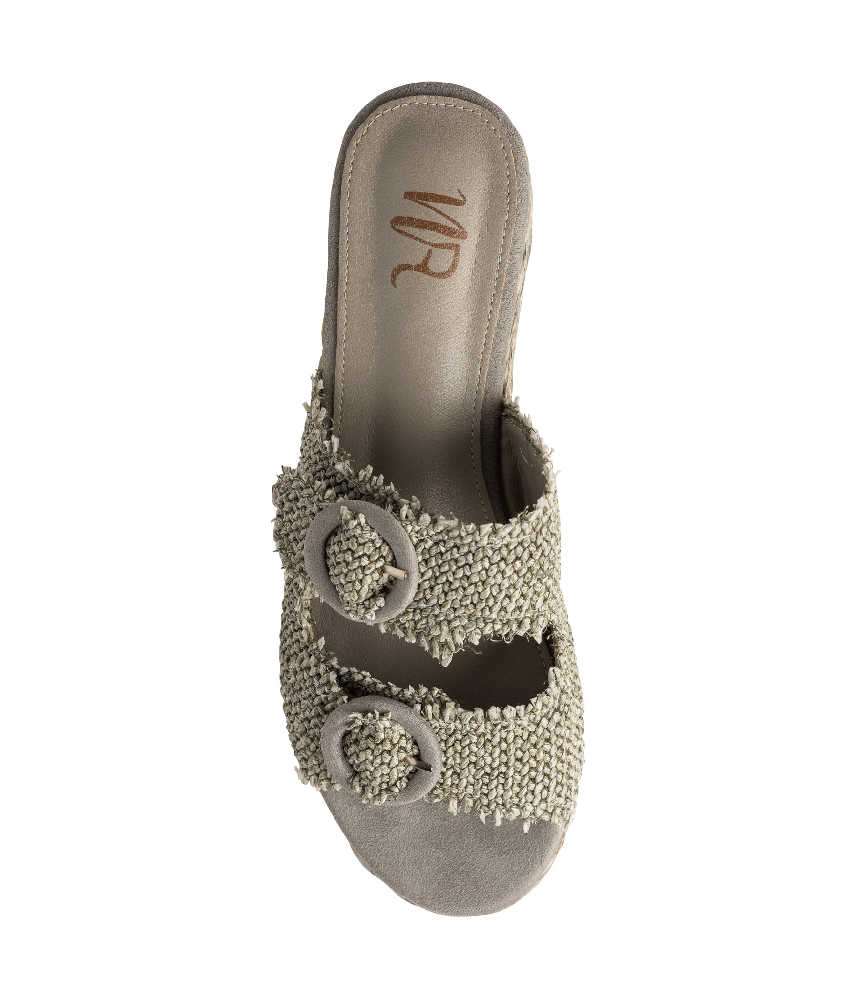 Eriwen Buckle Wedge Teal Sandal Adjustable Dual Straps Naughty Monkey