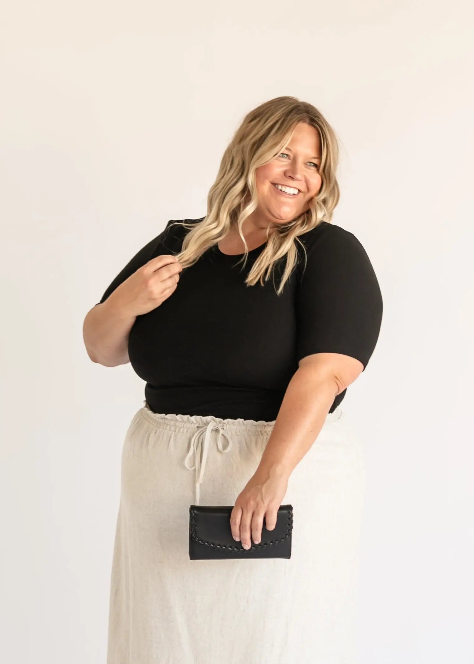 Essential Ribbed Half Sleeve Tee Inherit Co.