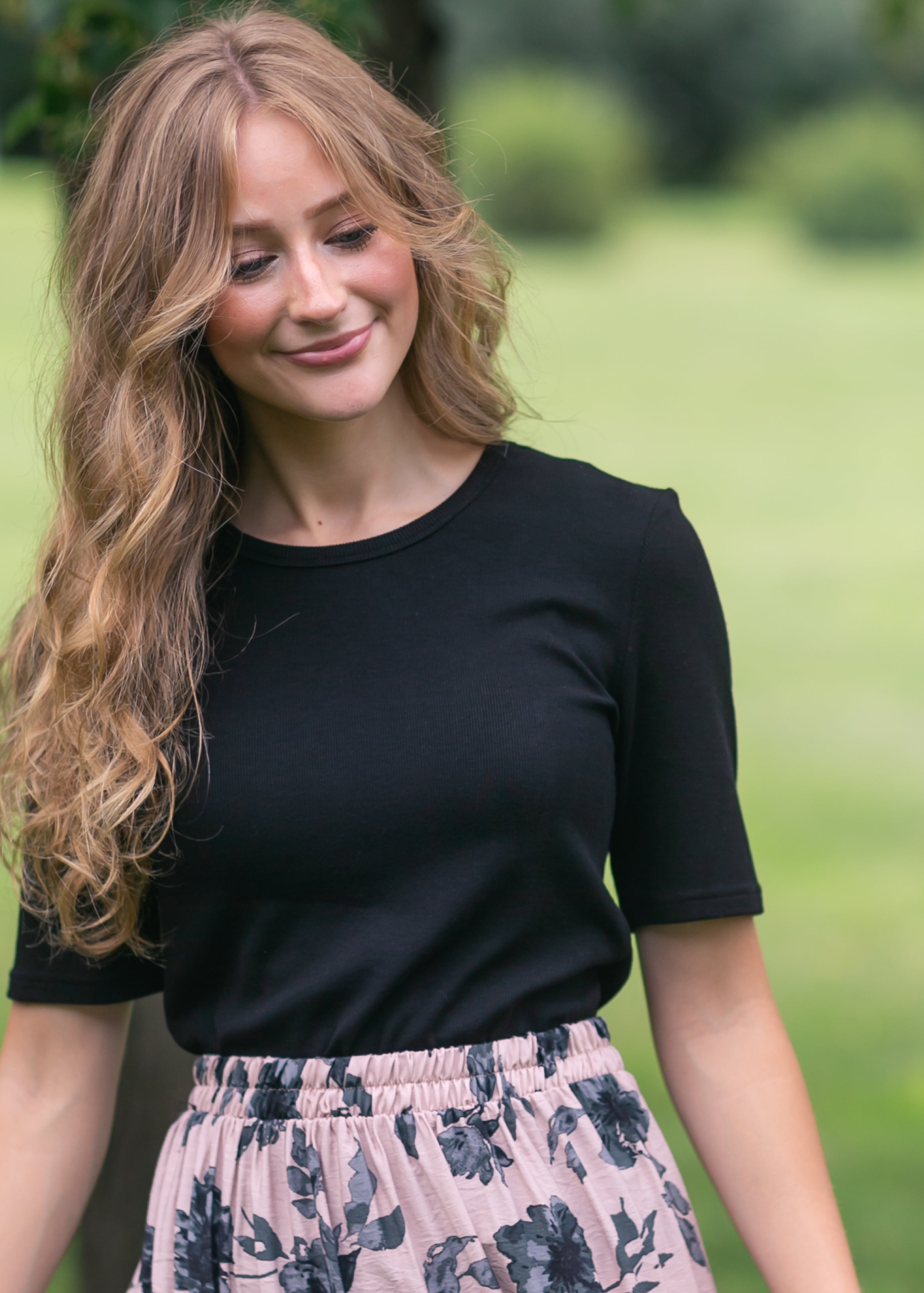 Essential Ribbed Half Sleeve Tee Inherit Co.