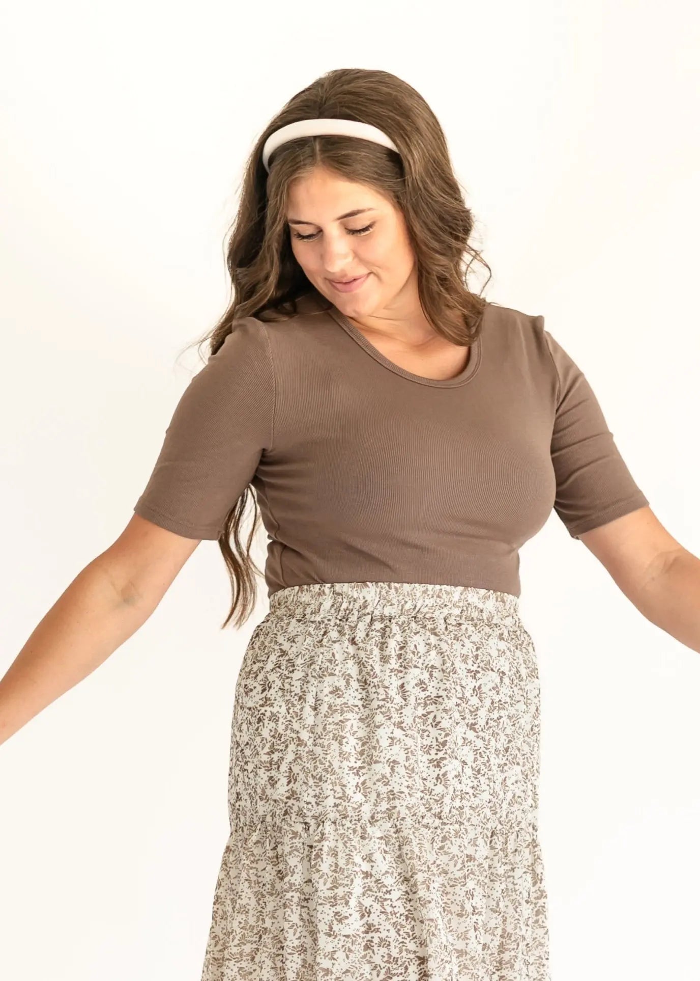 Essential Ribbed Half Sleeve Tee Inherit Co.