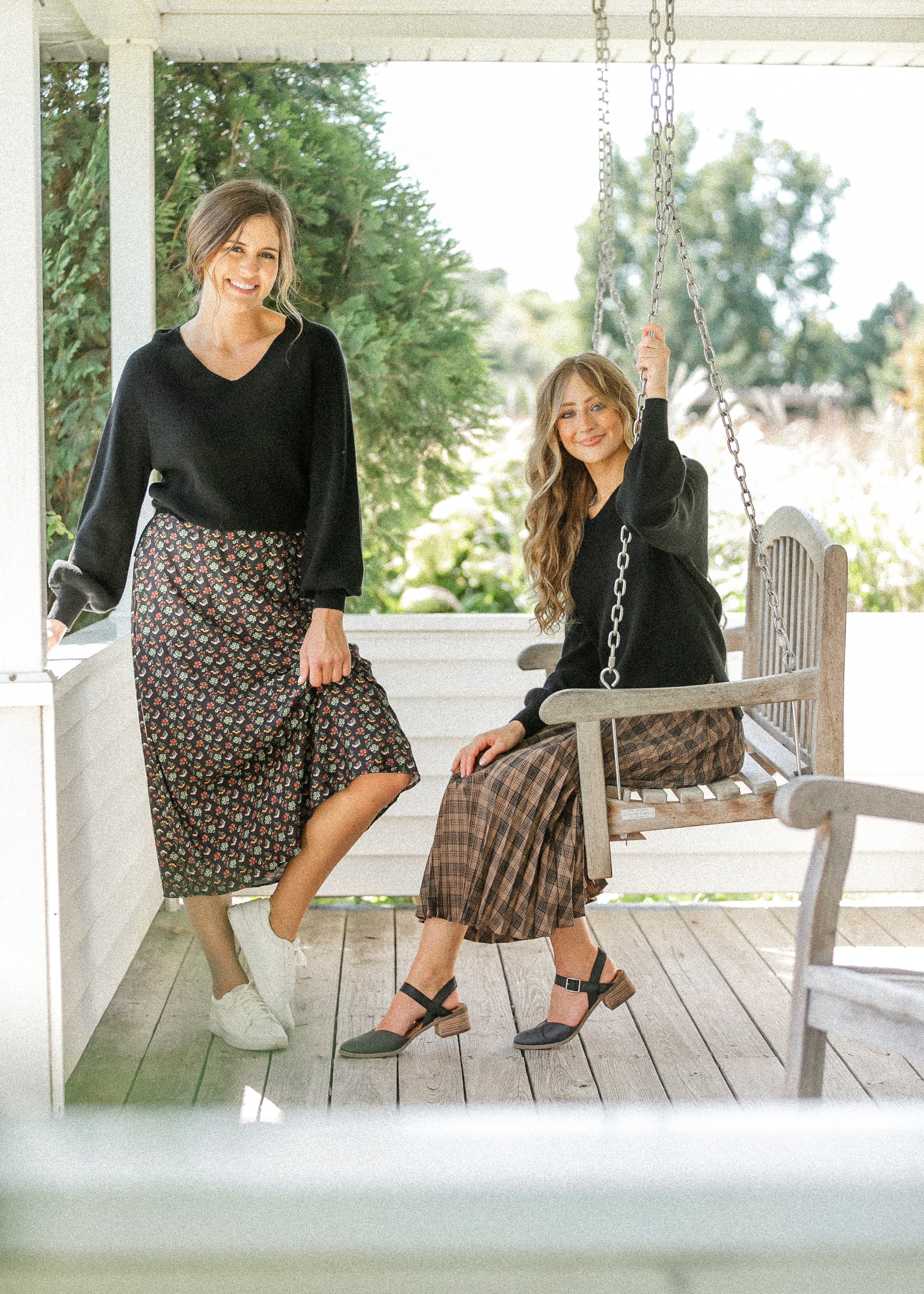 Essential V Neck Balloon Sleeve Sweater For Women Online Inherit Co.