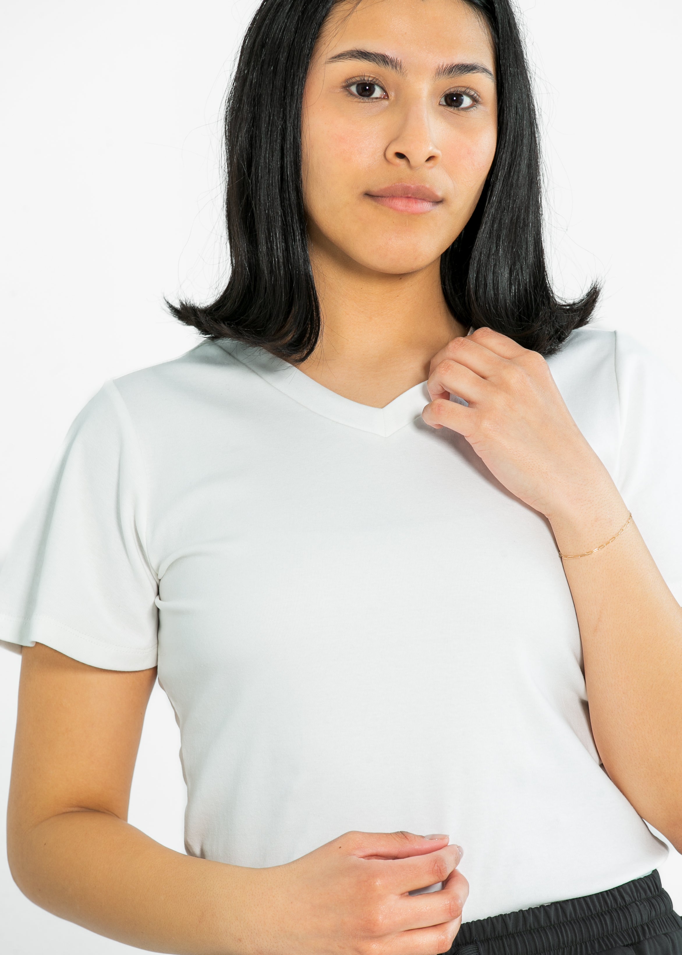 Essential V-neck Flutter Sleeve Top Inherit Co.