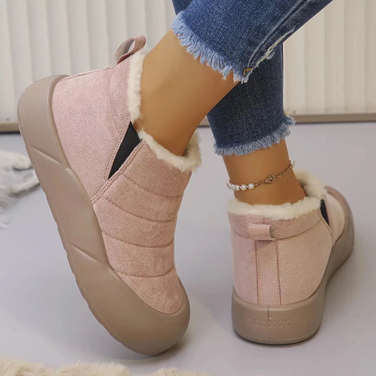 Warm Plush Lined Ankle Boots Simply Love