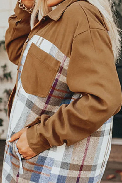 Plaid mini dress with pockets