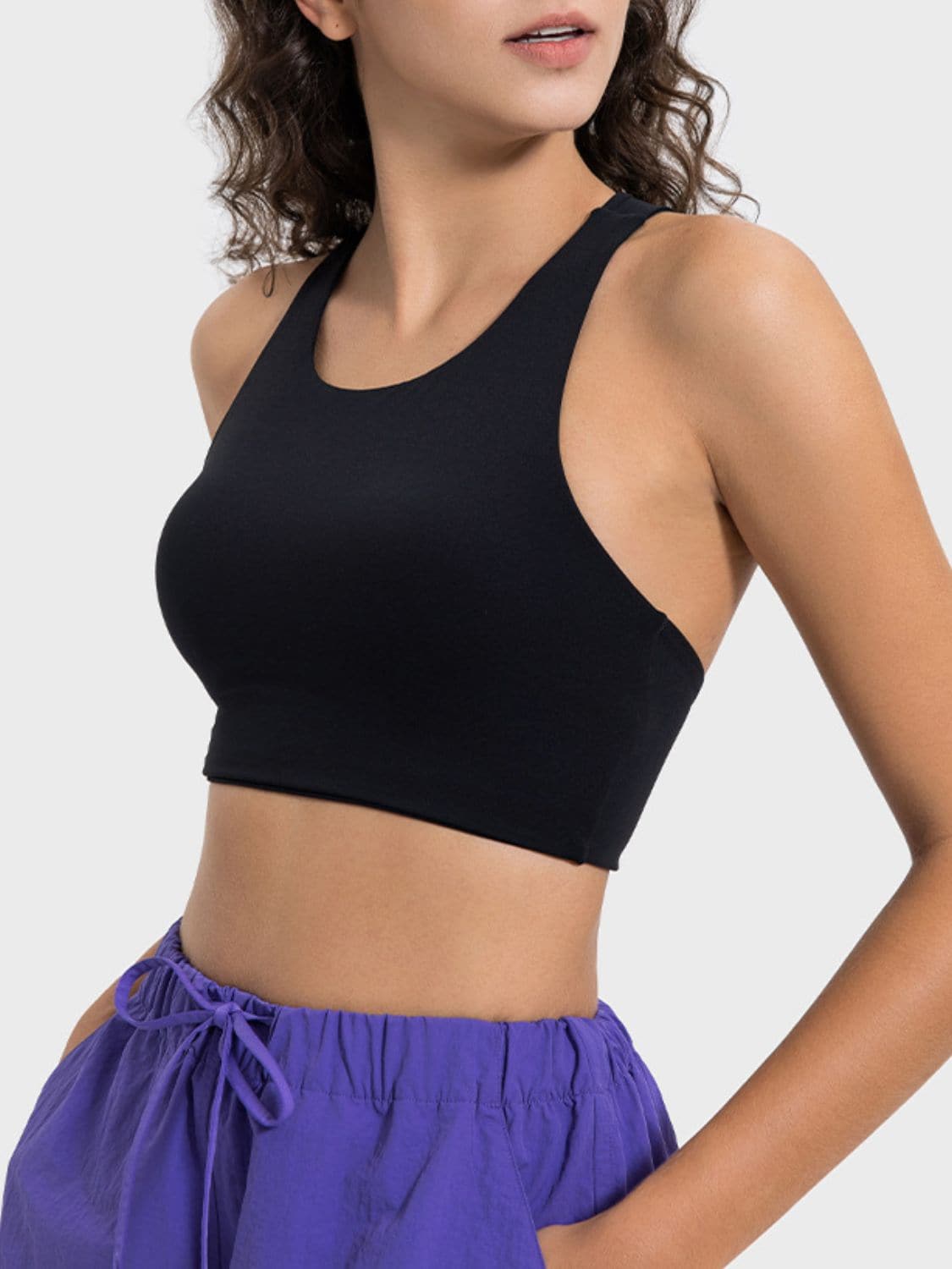 Cutout Round Neck Active Tank.