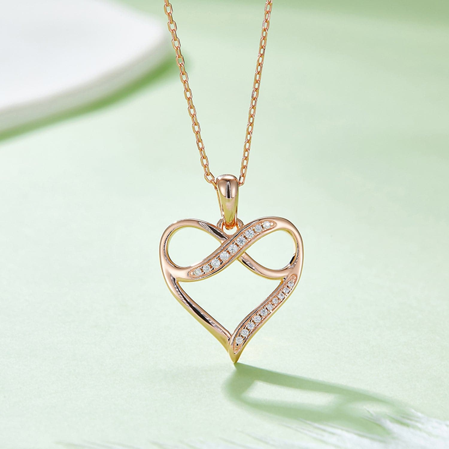 Moissanite 925 Sterling Silver Heart Necklace.