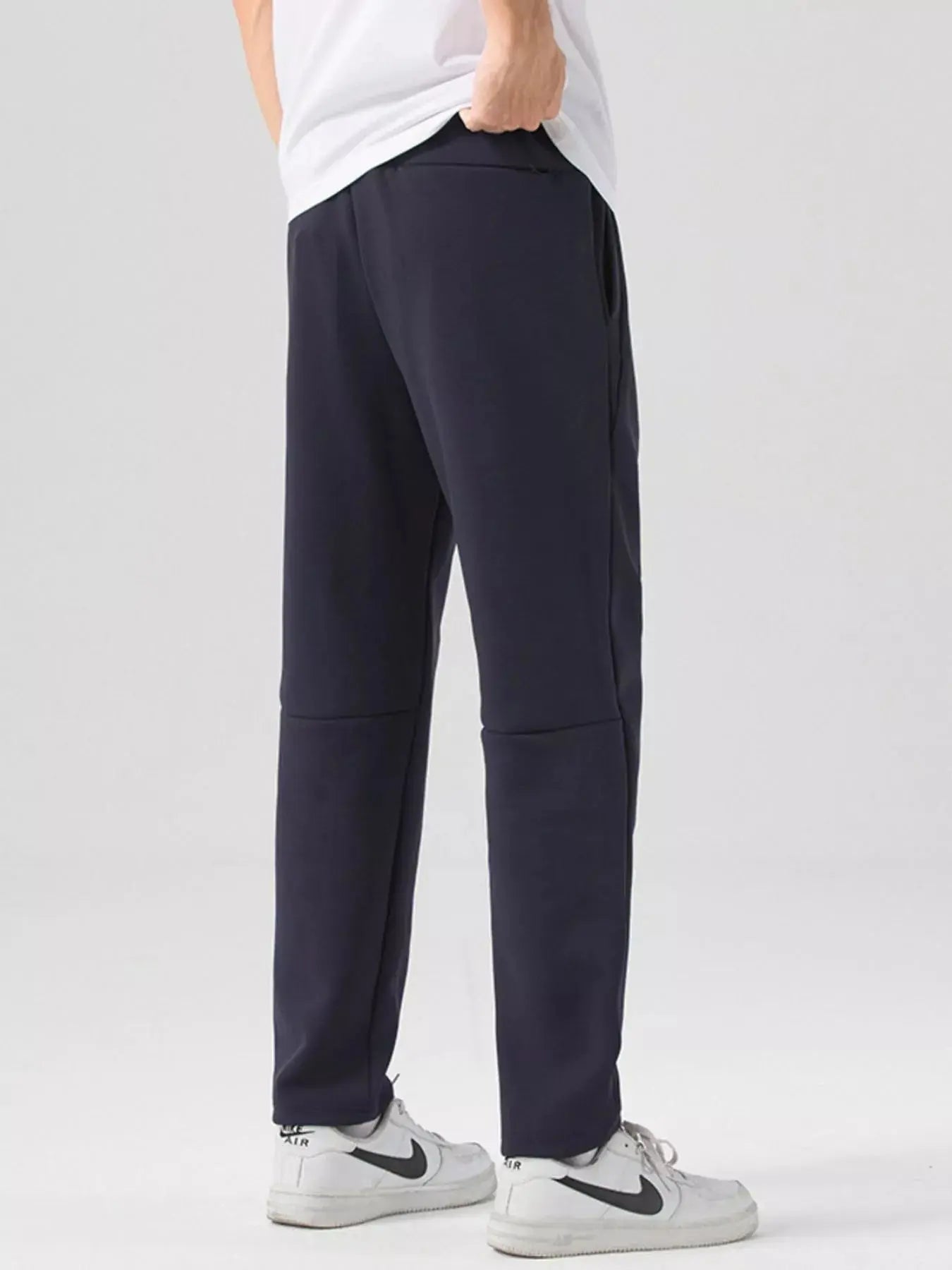 Men's Plus Size Casual Drawstring Straight-Leg Pants Simply Love