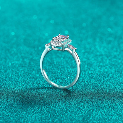 1 Carat Moissanite 925 Sterling Silver Ring.